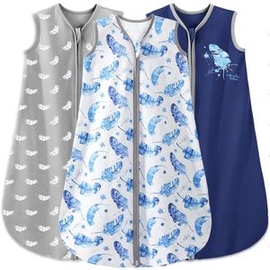 3 Pack Baby👶🏼Wearable Blanket 100% Cotton 2-Way Zipper SleepSack Sz L 12-18M